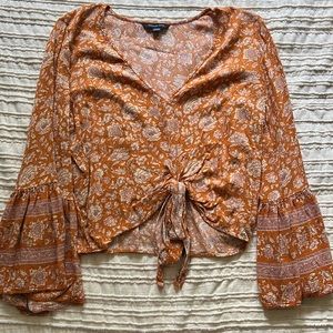 American Eagle Bell-Sleeve Top
